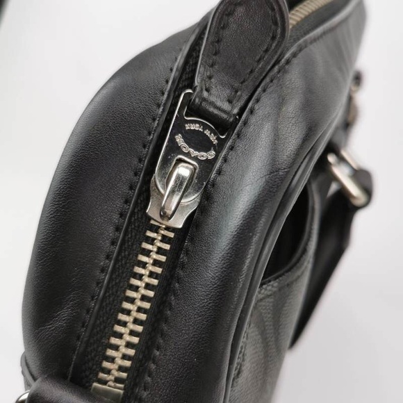 Coach signature laptop bag，Coach signature briefcase bag in charcoal / black - Picture 3 of 10